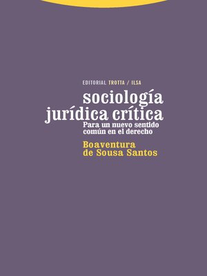 cover image of Sociología jurídica crítica
